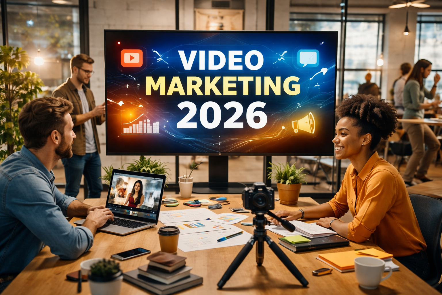 A professional video production setup